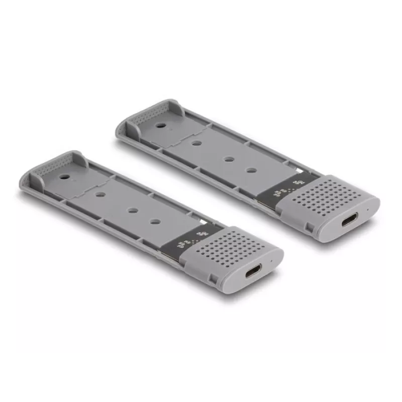 Delock USB Type-C dvigubas kombinuotas M.2 NVMe PCIe arba SATA SSD dėklas - be įrankių