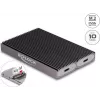 Delock USB Type-C dvigubas kombinuotas M.2 NVMe PCIe arba SATA SSD dėklas - be įrankių