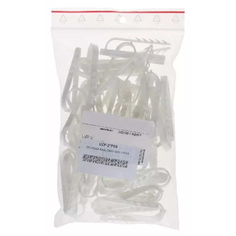 DELTA Masonry Round Cable Clip 6-10 mm 50 vnt. balta