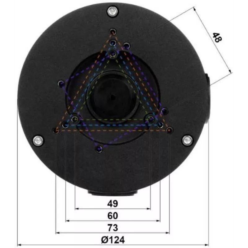 DELTA STG-PFA130-E jungiamasis dėžė Dahua kupolinėms kameroms, tvirtinama prie sienos/lubų, aliuminis, juoda STG-PFA130-E(BLACK)