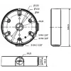 DELTA STG-PFA137 juodas stulpo laikiklis Dahua kupolinėms kameroms (80–150 mm stulpams, aliuminis)