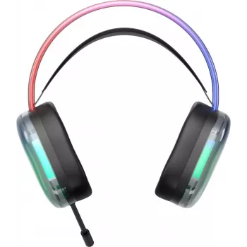 Deltaco Gaming DH230 ausinės RGB apšvietimu permatomu korpusu (GAM-186)