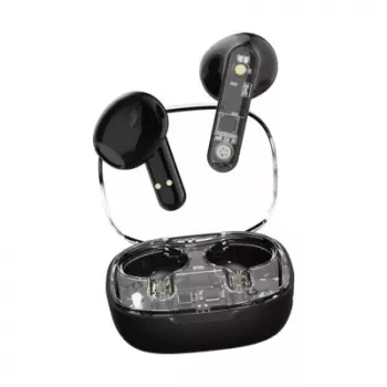 DELTACO Streetz BT TWS belaidės ausinės Transparent Black