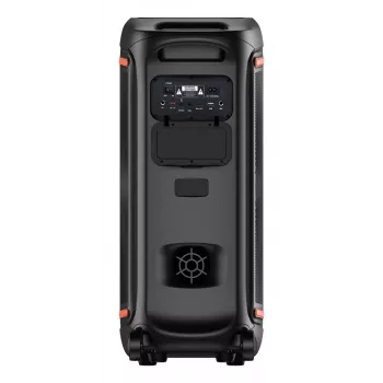 Denver BPS-470 Bluetooth Party Speaker su Karaoke, 2000W PMPO, 20W RMS, LED šviesos, FM radijas, TWS, Mikrofonas įtrauktas, Juoda