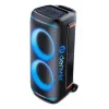 Denver BPS-470 Bluetooth Party Speaker su Karaoke, 2000W PMPO, 20W RMS, LED šviesos, FM radijas, TWS, Mikrofonas įtrauktas, Juoda