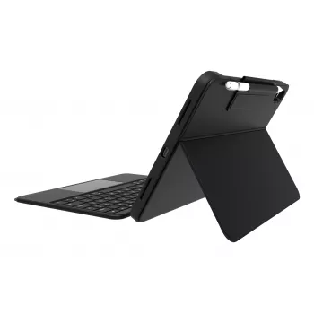 DEQSTER Smart Combo Touch Keyboard Case iPad 10.9 colio (10 kartos, 2022) su Apple Smart Connector, vokišku QWERTZ išdėstymu, juoda