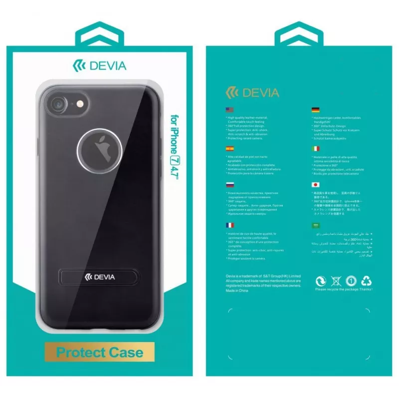 Devia Apple iPhone 7 iView Blue Flip Case with Smart View Window and Stand