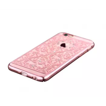 Devia Apple iPhone 7 Plus Baroque su Swarovski kristalais – apsauginis dėklas rožinio aukso spalvos