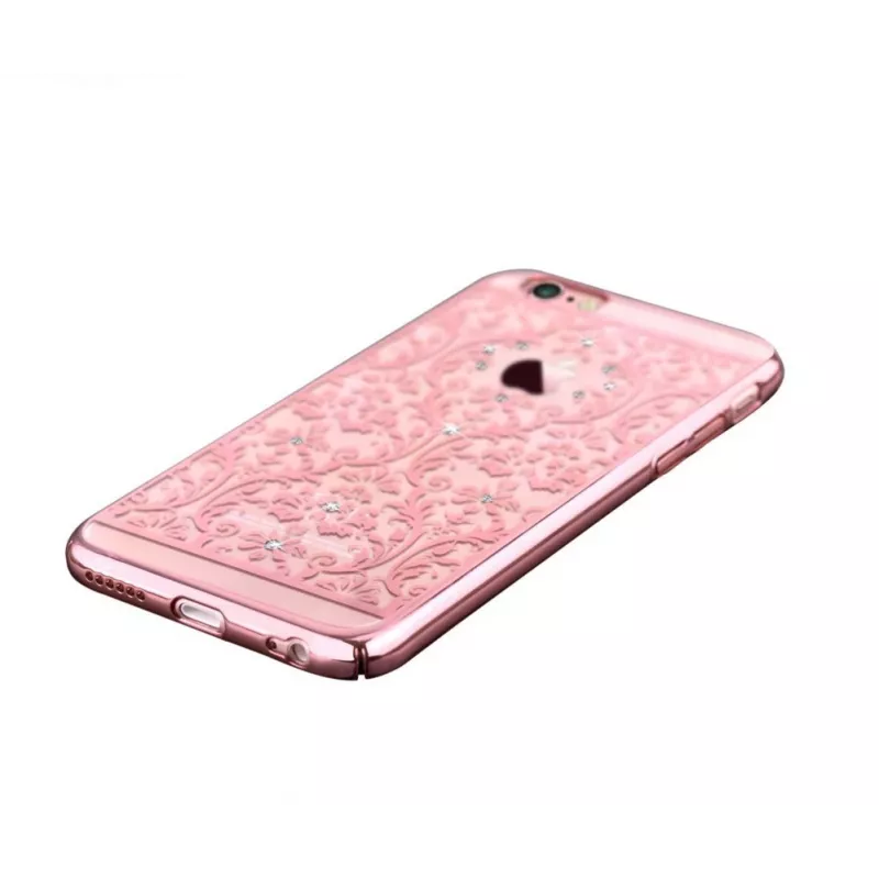 Devia Apple iPhone 7 Plus Baroque su Swarovski kristalais – apsauginis dėklas rožinio aukso spalvos