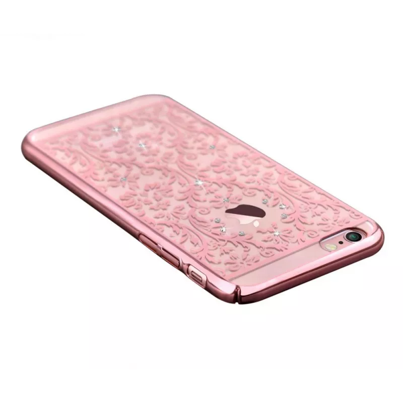 Devia Apple iPhone 7 Plus Baroque su Swarovski kristalais – apsauginis dėklas rožinio aukso spalvos