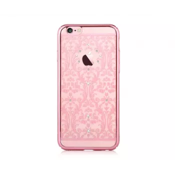 Devia Apple iPhone 7 Plus Baroque su Swarovski kristalais – apsauginis dėklas rožinio aukso spalvos