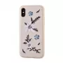 Devia Apple iPhone X / XS Flower Embroidery Case Jalam Series - Clear with Multi-color Floral Embroidery