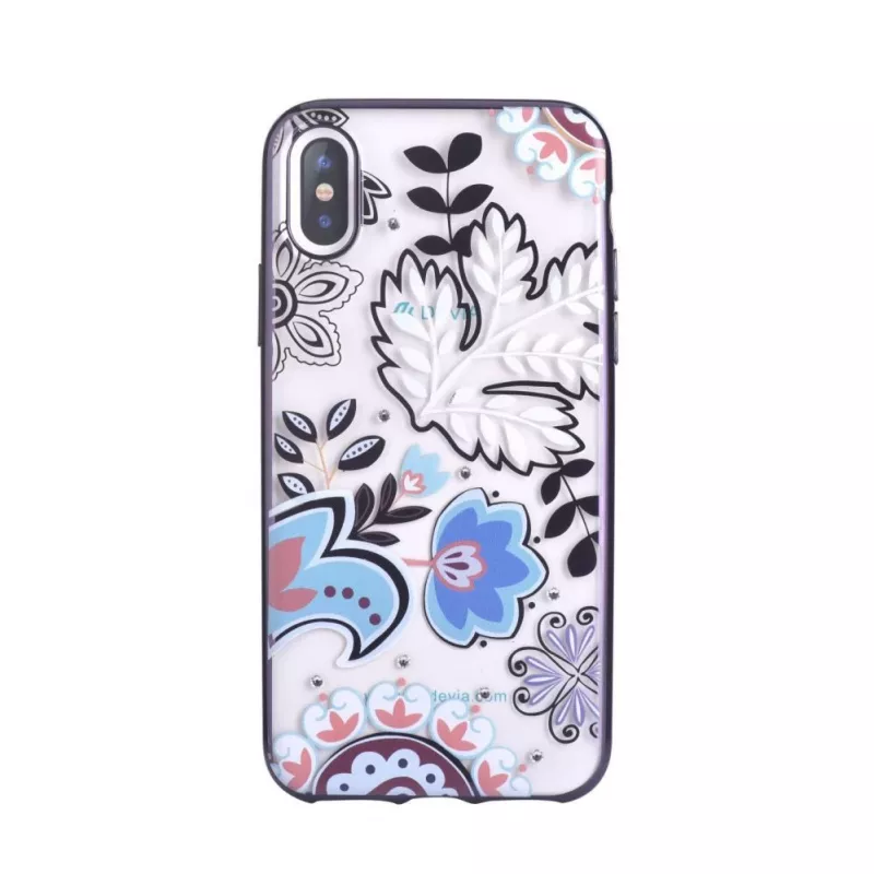 DEVIA Crystal Bloosom Dėklas, skirtas Apple iPhone X / XS - Sidabrinis