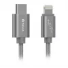 Devia Gracious USB-C į Lightning laidas 1m pilkas