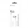Devia Kintone Wired Earphones su 3,5mm lizdu, Balti
