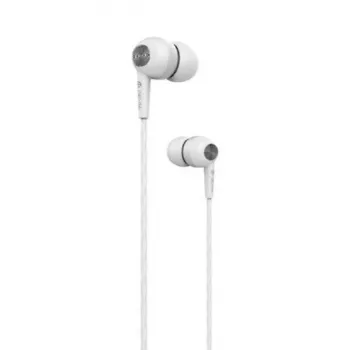 Devia Kintone Wired Earphones su 3,5mm lizdu, Balti