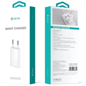 DEVIA Universal Smart Charger EU 10.5W juodos spalvos