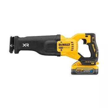 DEWALT 18V XR šepečių neturintis pjūklas su 2x5Ah PowerStack baterijomis ir TSTAK dėžute