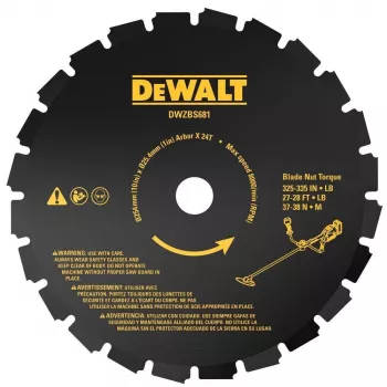 DEWALT 255 mm 24T pjovimo diskas žoliapjovei, skirtas 54V XR FlexVolt