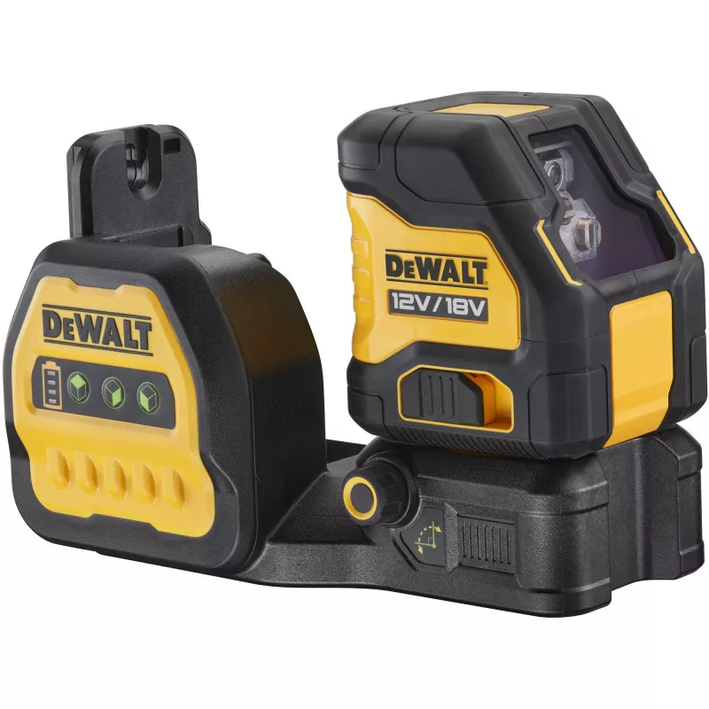DEWALT Kryžminis Linijinis Lazeris DCE088NG18, 12/18V (Juodas/Geltonas, Be Akumuliatoriaus ir Įkroviklio, Žalios Lazerio Linijos, T STAK Dėžutė)