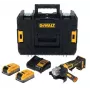 DEWALT DCG404S2T-QW 18V belaidis kampinis šlifuoklis 125mm bešepetinis 2x4.0Ah XR Li-Ion akumuliatoriai ir įkroviklis TSTAK dėklas