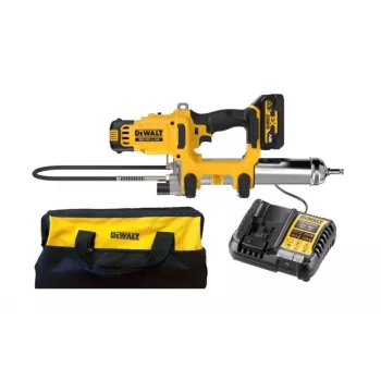 DEWALT DCGG581P1G 18V XR belaidis tepalinės alyvos pistoletas su 2 greičiais, 1x5.0Ah baterija, įkrovikliu ir krepšiu