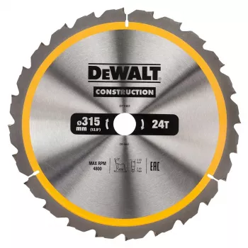 DEWALT DT1961-QZ Extreme Runtime diskinis pjūklo diskas 315 mm x 30 mm, 60 dantų TCT, smulkiam pjovimui medienai, MDF, laminatui