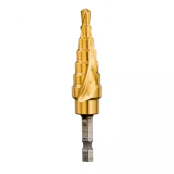 DEWALT DT5027-QZ HSS laiptinė grąžtas 4-12 mm, 9 pakopų, TiN danga, šešiakampis kotas