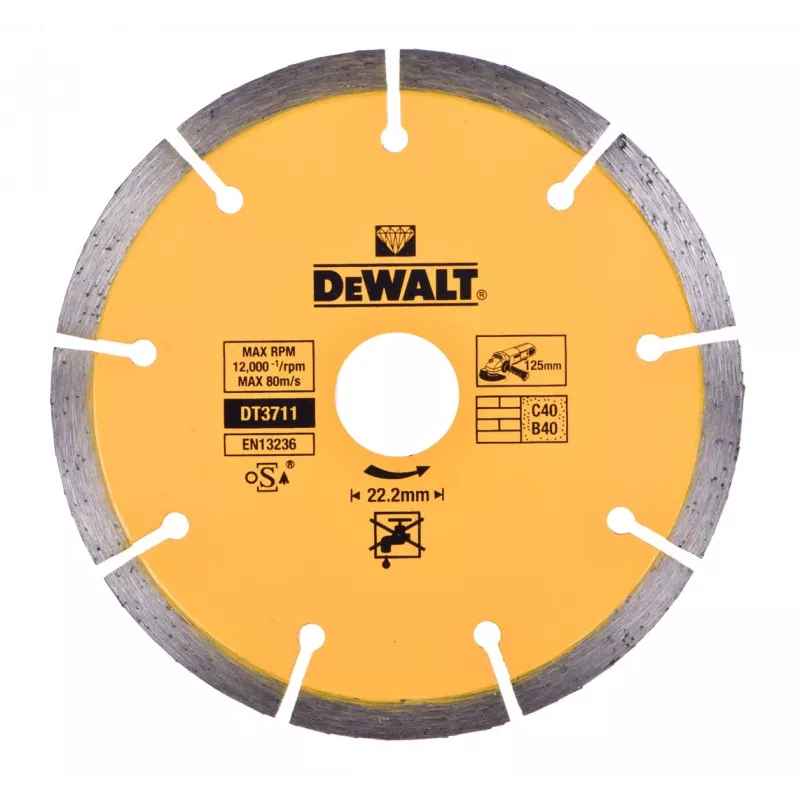 DEWALT DWE46107 125 mm kampinis šlifuoklis su dulkių gaubtu 1400 W