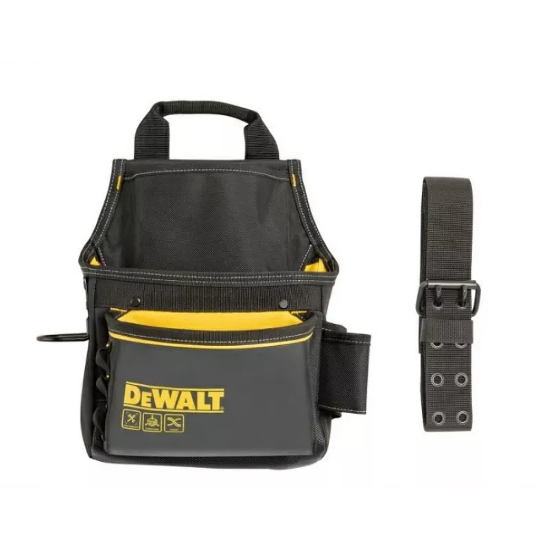 DEWALT DWST40101-1 Sunkiojo naudojimo brezentinis įrankių dėklas, juodas/geltonas, atsparus vandeniui, plati anga, sustiprintas dugnas