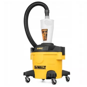 DEWALT DXVCS002 cikloninis dulkių atskyriklis šlapiam/sausam siurbimui, 10 galonų, geltona/juoda