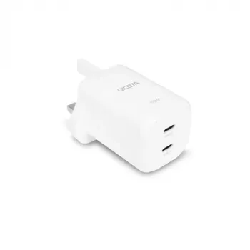 DICOTA 2-Port GaN USB-C sieninis įkroviklis 100W baltas