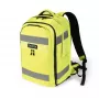 DICOTA Kuprinė HI-VIS 32-38 litrų, juoda su neon geltonais akcentais, iš perdirbto PET, atspari vandeniui, 15,6 inch nešiojamojo kompiuterio skyrius