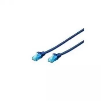 DIGITUS CAT 5e U/UTP komutacinis kabelis, RJ45, 0,5 m, geltonas, PVC, auksuoti kontaktai, Gigabit Ethernet DK-1512-005/Y