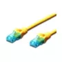 DIGITUS Cat 5e UTP tinklo pataisos kabelis RJ-45 Male to Male, 25 cm, geltonas DK-1512-0025/Y