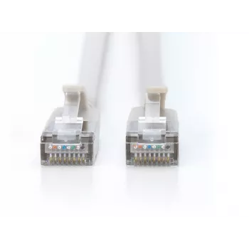 DIGITUS CAT 6A F-FTP plonas pataisos kabelis, 1 m, pilkas, 10 vnt., LSZH, 10Gbps
