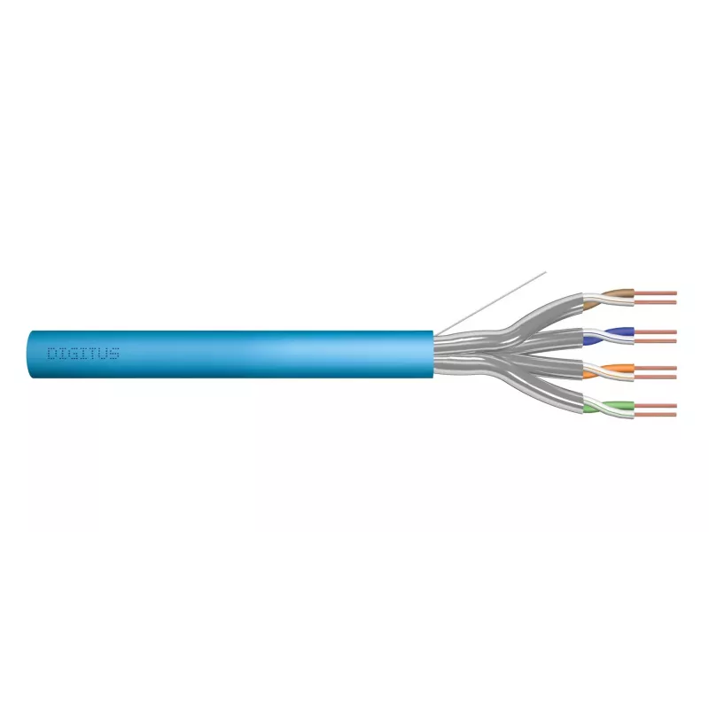 DIGITUS Cat6A montavimo kabelis U/FTP Dca AWG 23/1 LSOH 500m mėlynas ritėje