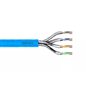 DIGITUS Cat6A montavimo kabelis U/FTP Dca AWG 23/1 LSOH 500m mėlynas ritėje