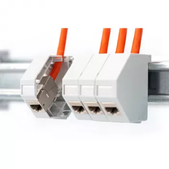 DIGITUS DIN bėgio adapteris 1x Keystone moduliui, IP20