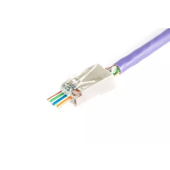 DIGITUS RJ45 (8P8C) kiauryminis kištukas, Cat.6, ekranuotas, AWG 26-24, pakuotėje 100 vnt.
