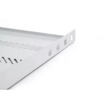 Digitus TN-19-650-1U-GY 19 colių fiksuota stelažo lentyna 1U, 650 mm gylio, pilka, 25 kg apkrova