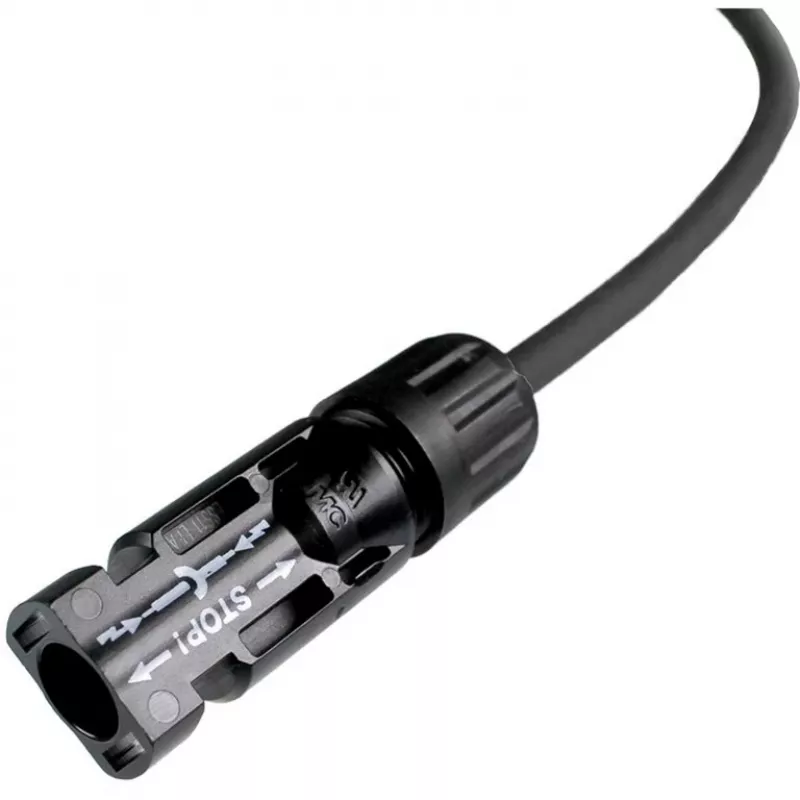 DIVERSE Solar Extension Cable 6mm², Male-Female 0,5m, Black