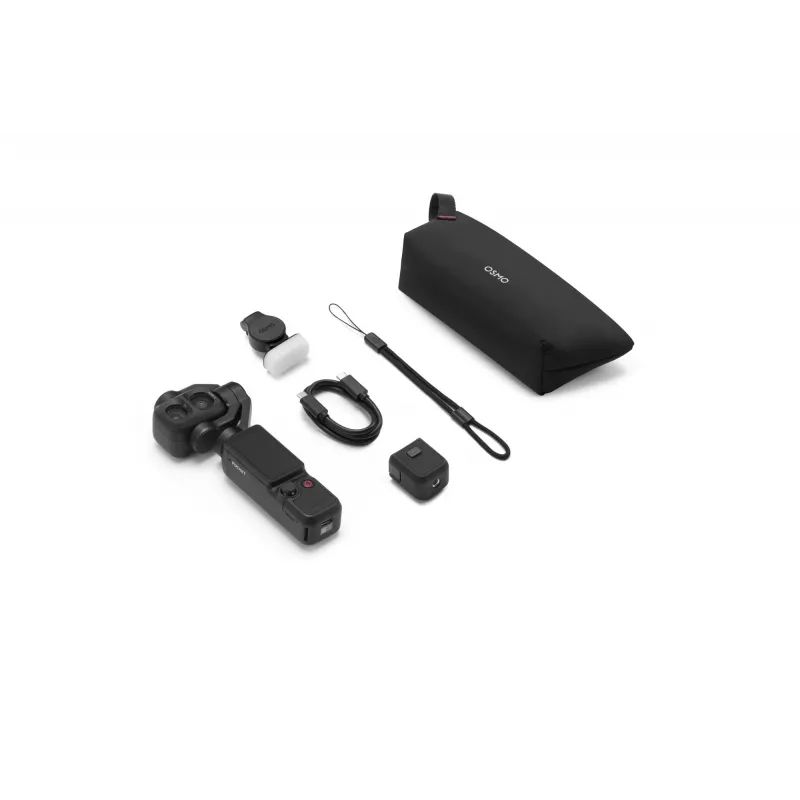 DJI Osmo Pocket 4P Standard Combo – 1 colio CMOS, 4K 120 kadr./s, 3 ašių gimbal, 2 colių pasukamas jutiklinis ekranas, 37 MP nuotraukos, 240 kadr./s sulėtintas vaizdas, Wi-Fi/Bluetooth, 160 min baterija