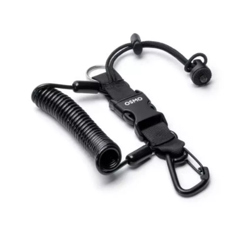 DJI Osmo Pocket Anti-Loss Lanyard – reguliuojamas nailoninis riešo dirželis DJI Osmo Pocket ir Pocket 2, juodas