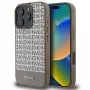 DKNY Apple iPhone 16 Pro Max PU odos dėklas su pasikartojančiu raštu ir apatine juostele, MagSafe, rudas