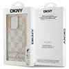 DKNY Checkered Pattern & Printed Stripes iPhone 16 Pro dėklas - rožinis