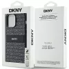 DKNY Leather Mono Stripe & Metal Logo dėklas, skirtas iPhone 14 Pro Max - juodas