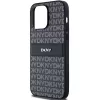 DKNY Leather Mono Stripe & Metal Logo dėklas, skirtas iPhone 14 Pro Max - juodas