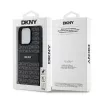DKNY Leather Mono Stripe & Metal Logo dėklas, skirtas iPhone 15 Pro - juodas