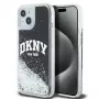 DKNY Liquid Glitter Big Logo iPhone 14/15/13 dėklas - juodas